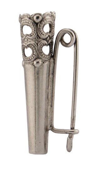 Hülse für Bärte und Federn Hutschmuck  Anstecker